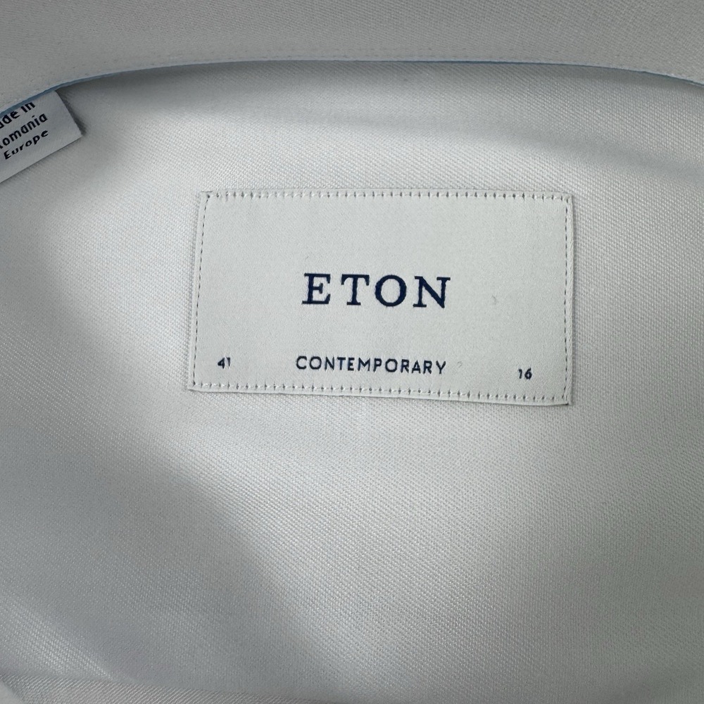 ETON Solid White Contemporary Current L/S Men's B… - image 4